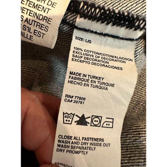 Vintage‎ Tommy Hilfiger BEAUTIFUL Denim Jacket with Nautical Patch size L (#374) - Picture 8 of 15